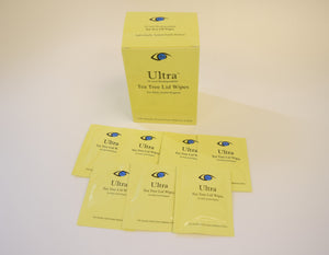 Tea Tree Oil Lid Wipes, Case of 20 Boxes, Each Box of 30 Wipes